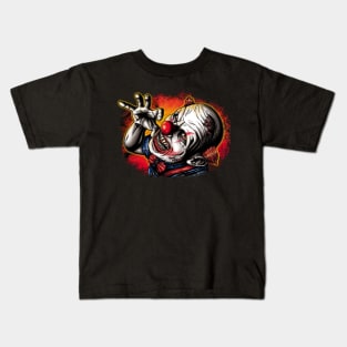 Scary Crazed Clown Kids T-Shirt